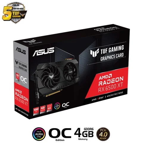 GEARVN - Asus TUF Gaming Radeon RX 6500 XT OC 4G