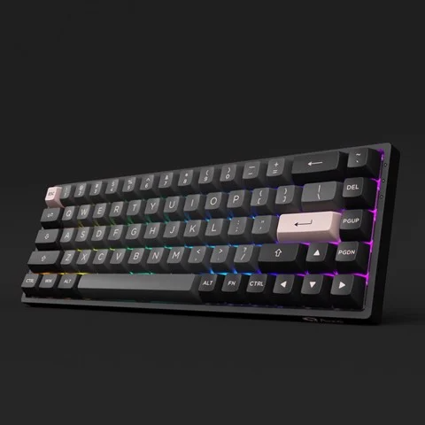 GEARVN Bàn phím cơ AKKO 3068B Multi-modes Black Pink