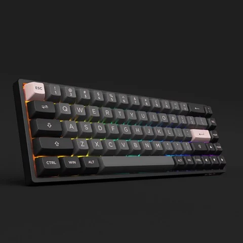 GEARVN Bàn phím cơ AKKO 3068B Multi-modes Black Pink