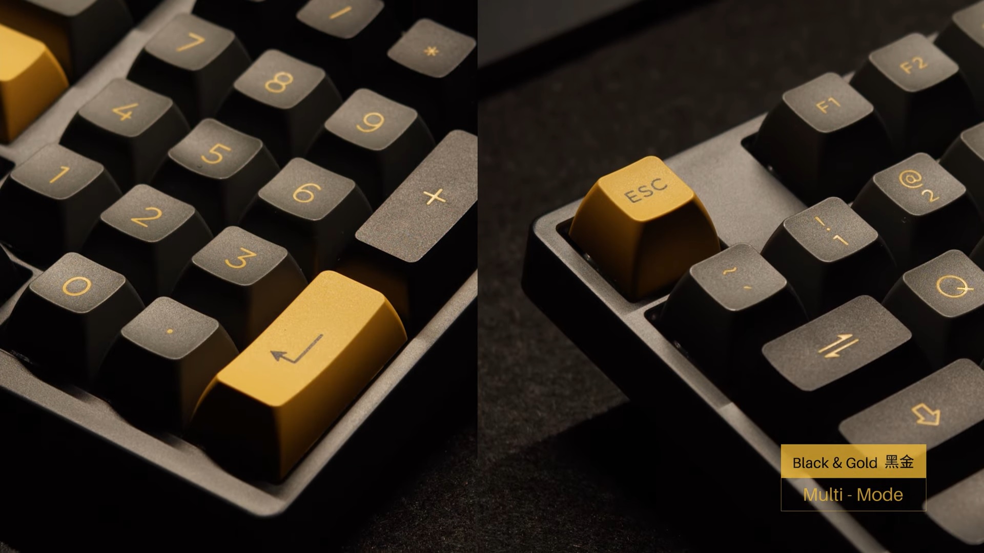 GEARVN bàn phím cơ AKKO 3098B Multi-modes Black Gold