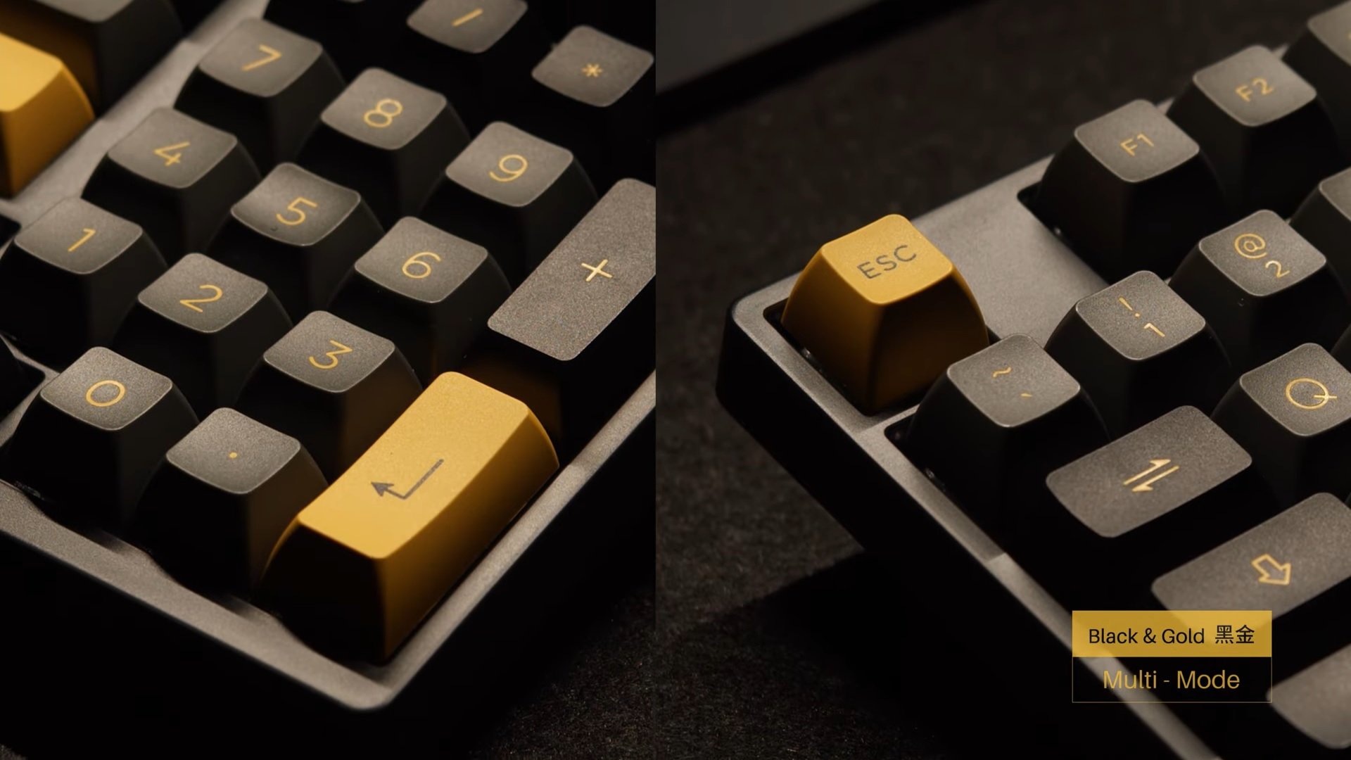 GEARVN bàn phím cơ AKKO 3098N Multi-modes Black Gold (TTC switch)