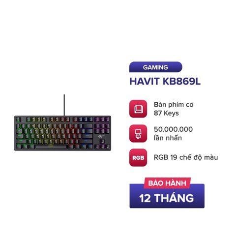 GEARVN bàn phím cơ Gaming HAVIT KB869L