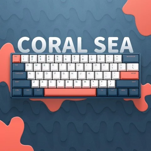 GEARVN - Bàn phím cơ IQUNIX F60 Coral Sea RGB