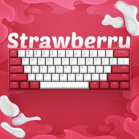 GEARVN - Bàn phím cơ IQUNIX F60 Strawberry RGB