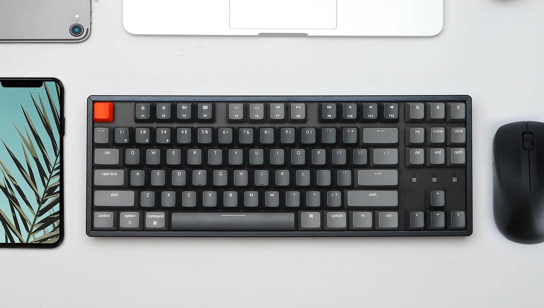 GEARVN - Bàn phím cơ Keychron K8 RGB Hot Swap - Case Nhôm