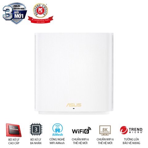 GEARVN - Bộ định tuyến WiFi 6 Asus ZenWiFi XD6 chuẩn AX5400 (W-2-PK)