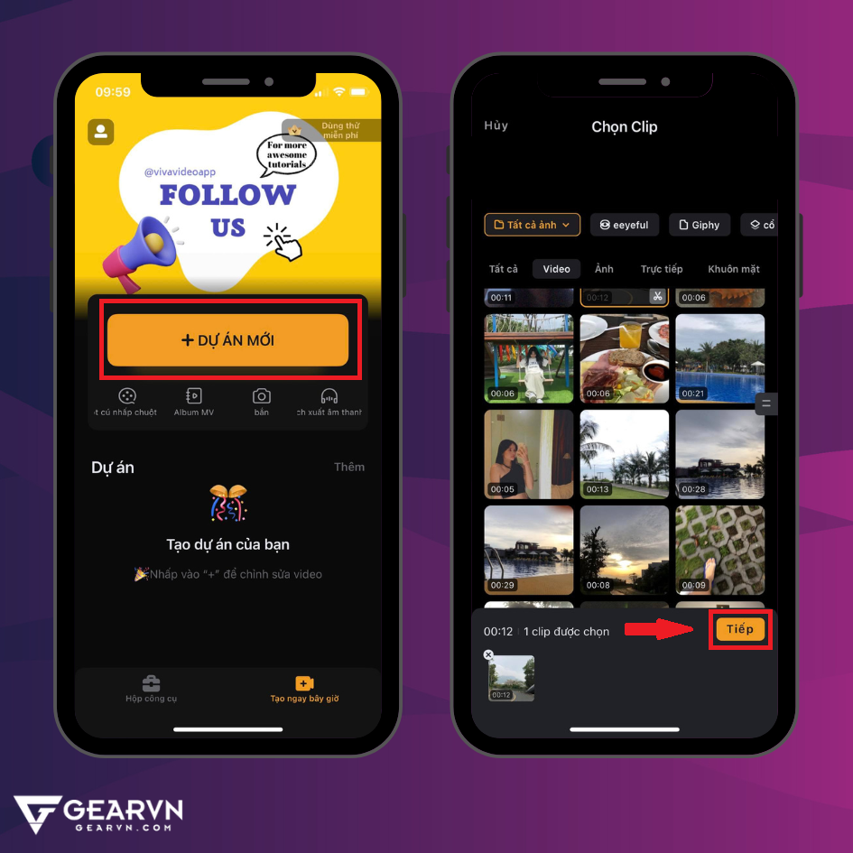 GEARVN - Cắt ghép video trên điện thoại với VivaVideo