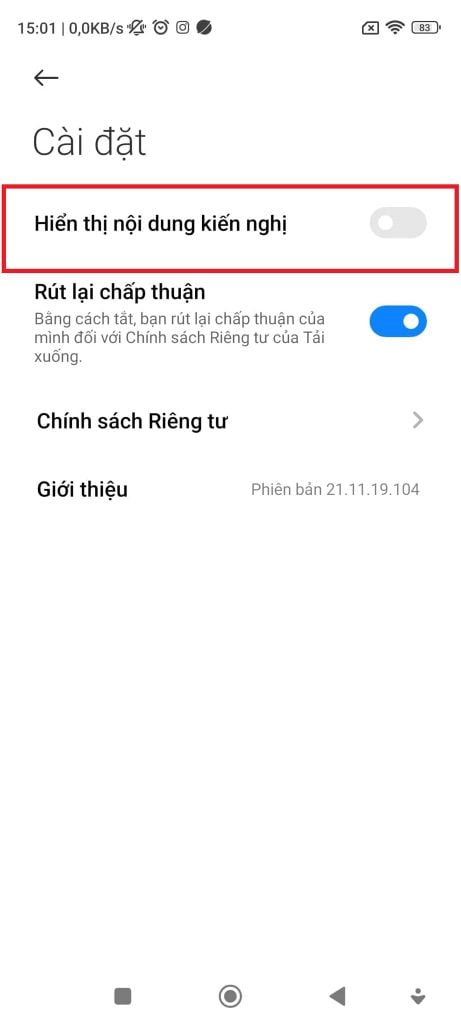 GEARVN - Chặn quảng cáo ở Tải xuống trên điện thoại Xiaomi