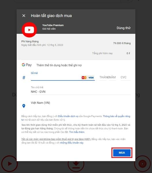 GEARVN - Đăng ký YouTube Premium trên máy tính