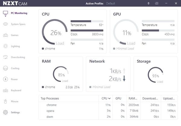 Cách đo và kiểm tra nhiệt độ CPU của máy tính và laptop bằng NZXT CAM - GEARVN