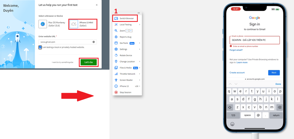 GEARVN - Cách giả lập IOS trên PC, laptop bằng BrowserStack