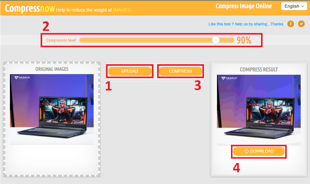 GEARVN - Giảm dung lượng ảnh bằng Compress Image - compressnow