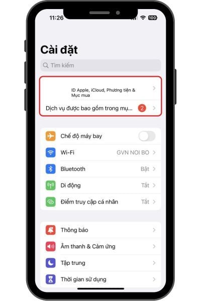 GEARVN - Sao lưu danh bạ iPhone lên iCloud