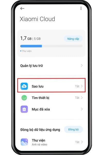 GEARVN - Sao lưu danh bạ điện thoại trên Xiaomi