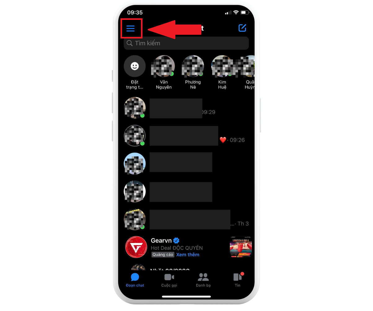 GEARVN - Cách tắt hiển thị online Facebook qua Messenger trên điện thoại