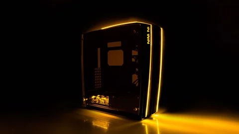 GEARVN - Case INWIN H-Frame 2.0 Black/ Amber LED Light