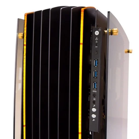 GEARVN - Case INWIN H-Frame 2.0 Black/ Amber LED Light