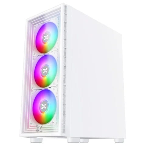 GEARVN - Case Xigmatek PHANTOM 3F White (3 fan RGB)