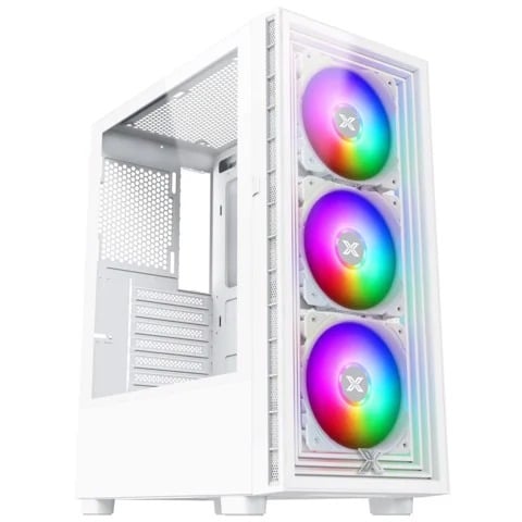 GEARVN - Case Xigmatek PHANTOM 3F White (3 fan RGB)