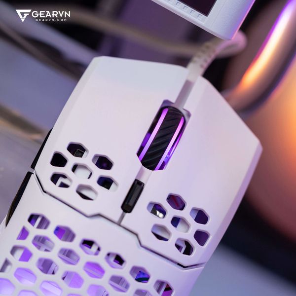 GEARVN - Chuột CoolerMaster MM711 RGB White Glossy