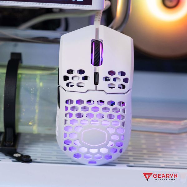 GEARVN - Chuột CoolerMaster MM711 RGB White Glossy