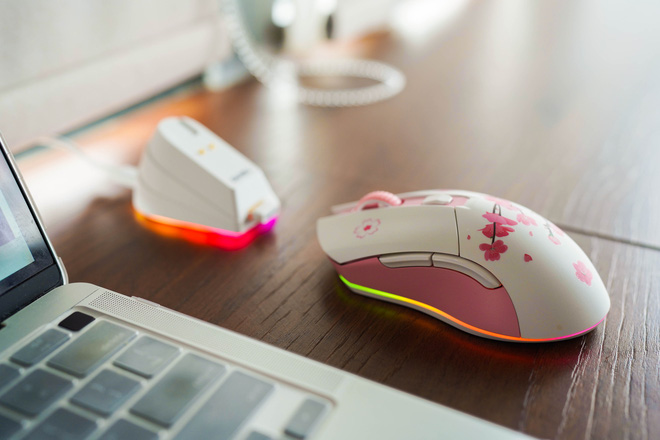 GEARVN - Chuột DareU EM901X RGB Superlight Wireless Pink