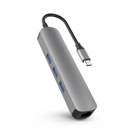 GEARVN Cổng chuyển Hyperdrive HDMI 4K 6 in 1 USB-C Hub Gray
