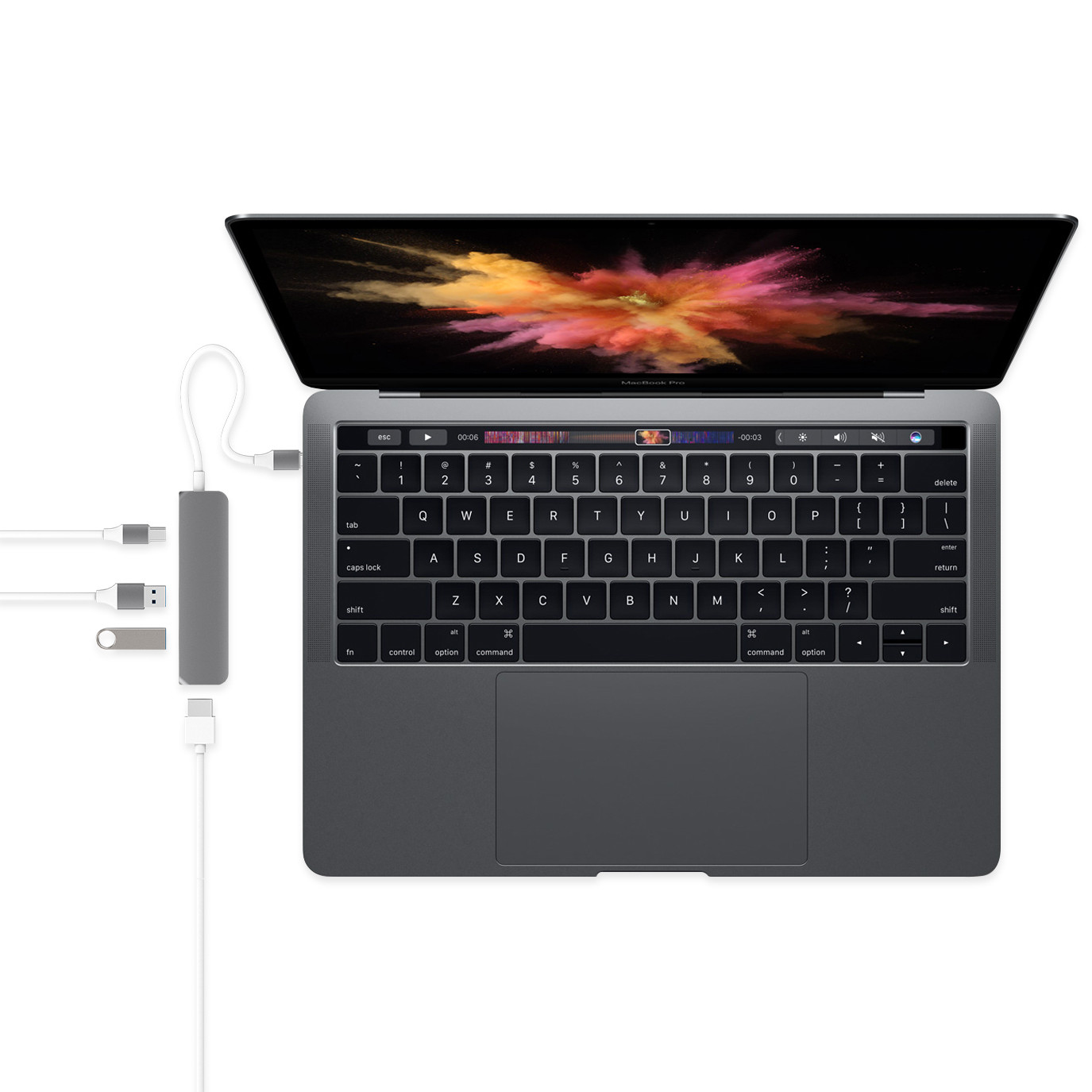 GEARVN.COM Cổng chuyển HyperDrive HDMI 4K USB-C Hub for MacBook, PC & Devices - GN22B