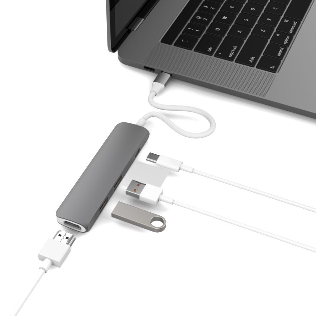 GEARVN.COM Cổng chuyển HyperDrive HDMI 4K USB-C Hub for MacBook, PC & Devices - GN22B