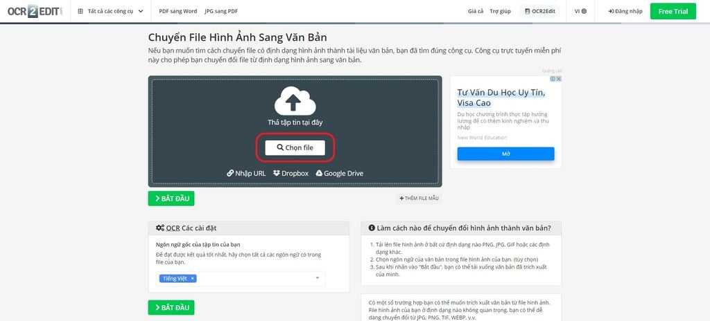 Chuyển hình ảnh sang văn bản bằng OCR2edit - GEARVN