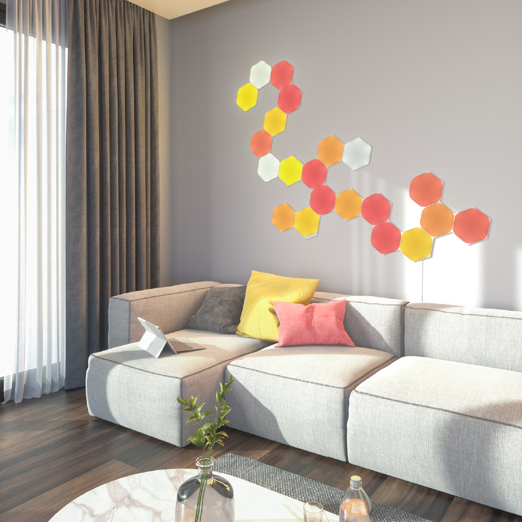 GEARVN Đèn thông minh Nanoleaf Shapes Lục Giác 5 ô đèn