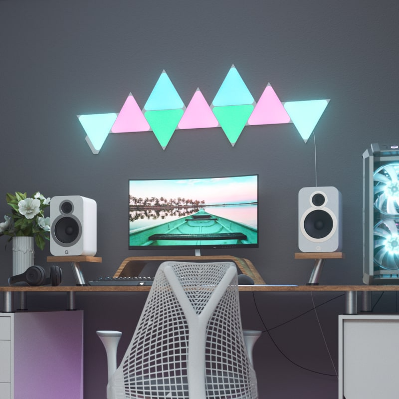 GEARVN Đèn thông minh Nanoleaf Shapes Tam Giác 3 ô đèn (Bộ mở rộng)