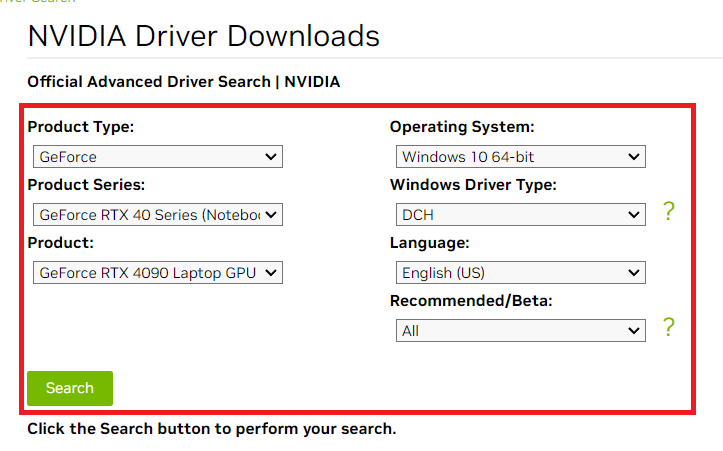 GEARVN - Sử dụng Driver riêng từ NVIDIA để update Driver
