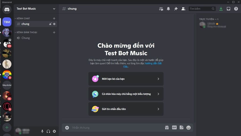 Máy chủ Discord add bot phát nhạc - GEARVN.COM