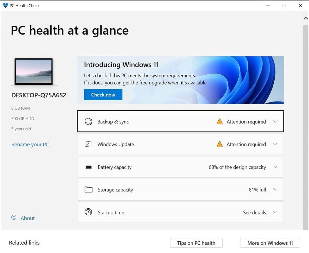 GEARVN.COM - Windows PC Health Check: Công cụ kiểm tra khả năng cài Windows 11 trên máy tính và laptop