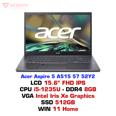 GEARVN Laptop Acer Aspire 5 A515 57 52Y2