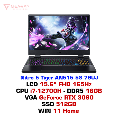 GEARVN Laptop Gaming Acer Nitro 5 Tiger AN515 58 79UJ
