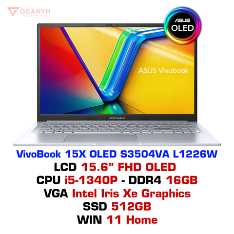 GEARVN Laptop Asus VivoBook 15X OLED S3504VA L1226W