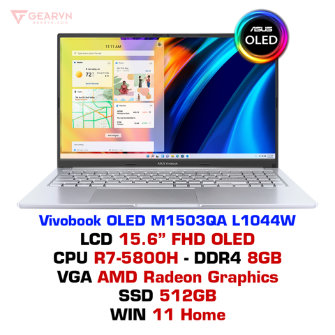 GEARVN Laptop Asus Vivobook OLED M1503QA L1044W