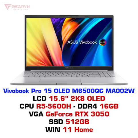 GEARVN Laptop Asus Vivobook Pro 15 OLED M6500QC MA002W