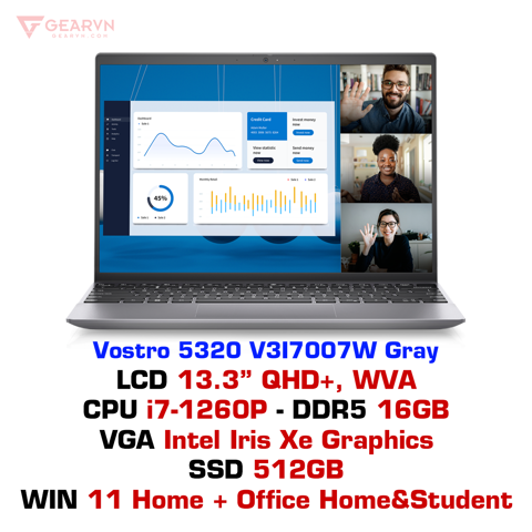 GEARVN - Laptop Dell Vostro 5320 V3I7007W Gray