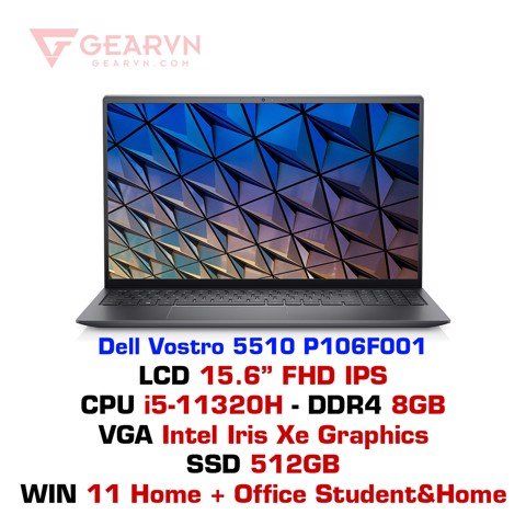 GEARVN Laptop Dell Vostro 5510 P106F001