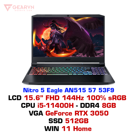 GEARVN - Laptop Gaming Acer Nitro 5 Eagle AN515-57-53F9