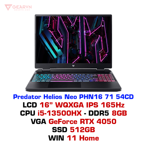 GEARVN - Laptop gaming Acer Predator Helios Neo PHN16-71-54CD