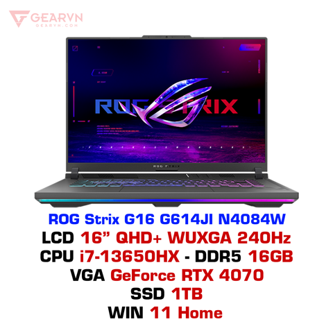 GEARVN Laptop gaming ASUS ROG Strix G16 G614JI N4084W