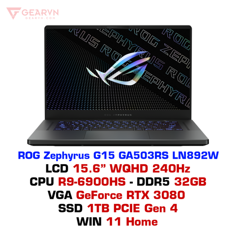 GEARVN Laptop gaming ASUS ROG Zephyrus G15 GA503RS LN892W