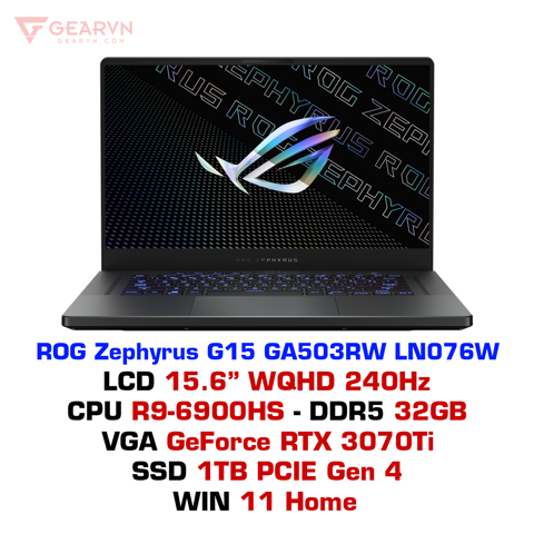 GEARVN Laptop gaming ASUS ROG Zephyrus G15 GA503RW LN076W