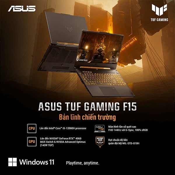 GEARVN Laptop gaming ASUS TUF Gaming F15 FX507VV4 LP382W