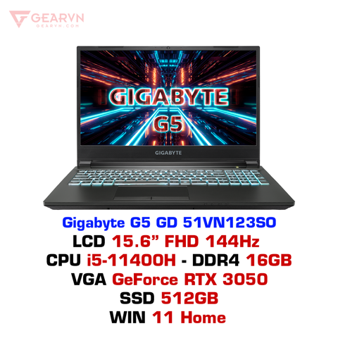 GEARVN - Laptop gaming Gigabyte G5 GD 51VN123SO