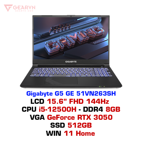 GEARVN Laptop Gaming Gigabyte G5 GE 51VN263SH